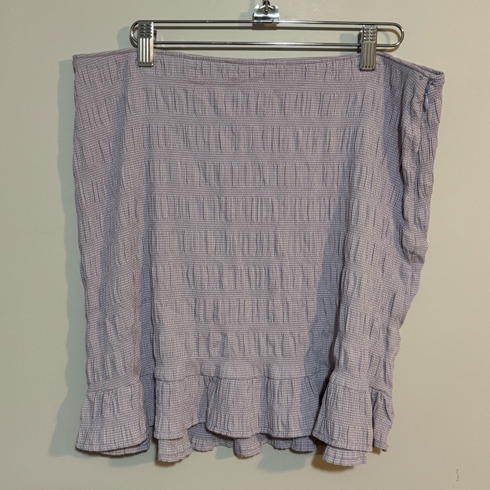 ✨ Light Purple Gingham Ruffle Mini Skirt | Juniors XL